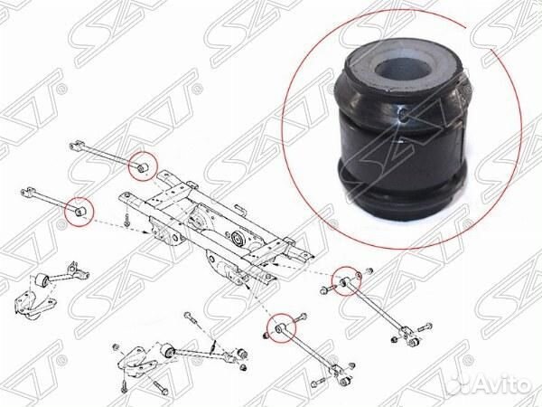 Сайлентблок задней поперечной тяги renault duster 10