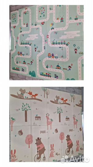 Двусторонний тёплый складной коврик