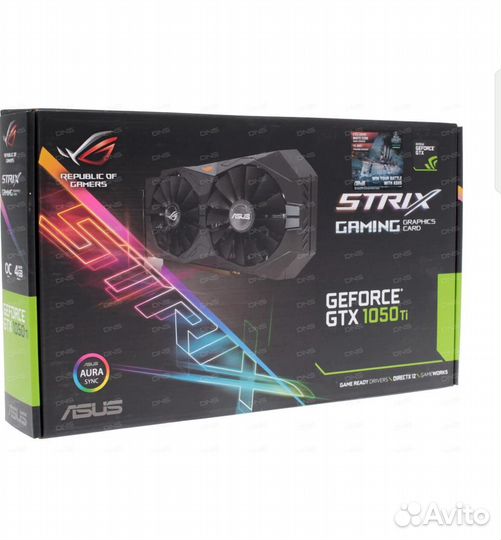 Видеокарта PCI-E Asus GeForce GTX 1050 Ti strix