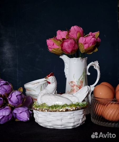 Фарфоровая масленка. Антиквариат