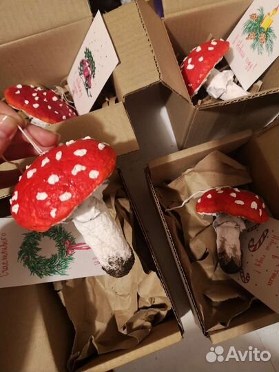 Ватные ёлочные игрушки 