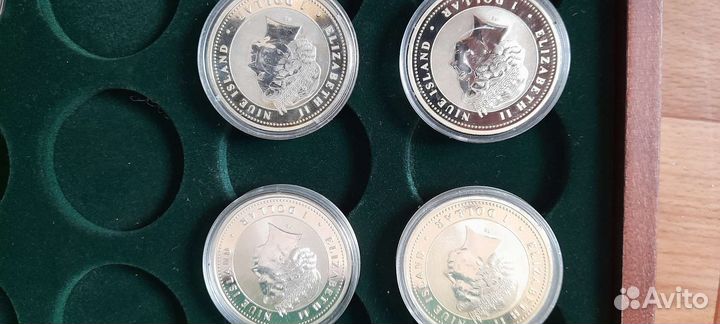 Набор монет серебро ниуэ год свиньи