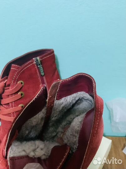 Ботинки женские зимние, замша р.38