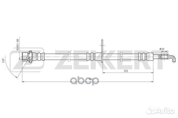 Шланг тормозной передний правый Toyota Corolla