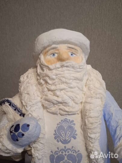 Дедушка Мороз из ваты Гжель