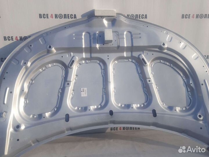 Новый капот KIA Rio цвет Серебристый металлик RHM