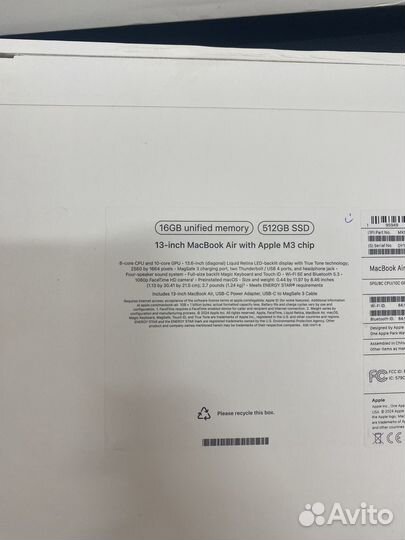 Macbook Air 13.6 m3 16 512 grey