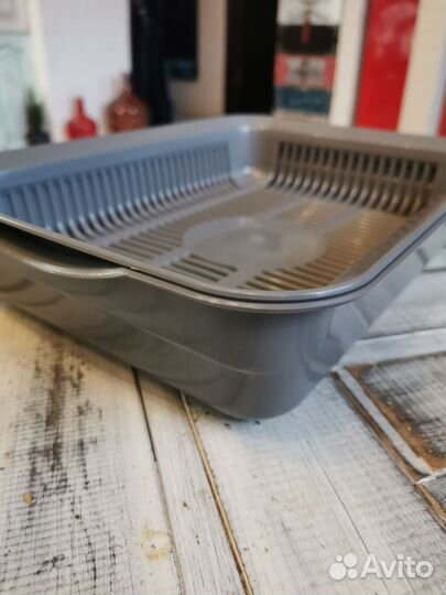 Лоток для кошек маленький, высокий борт