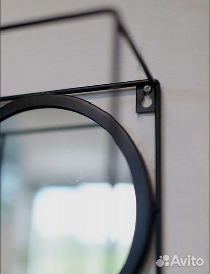 Полка декоративная с зеркалом