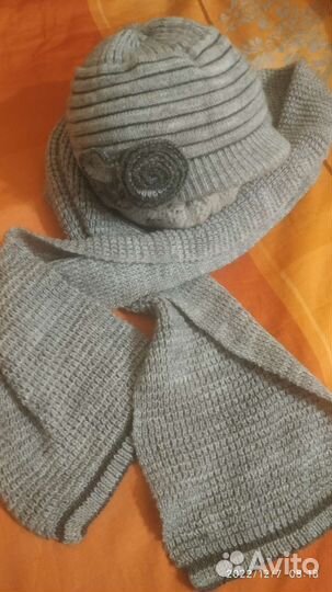 Комплект Польша,шарф и шапка 55-58