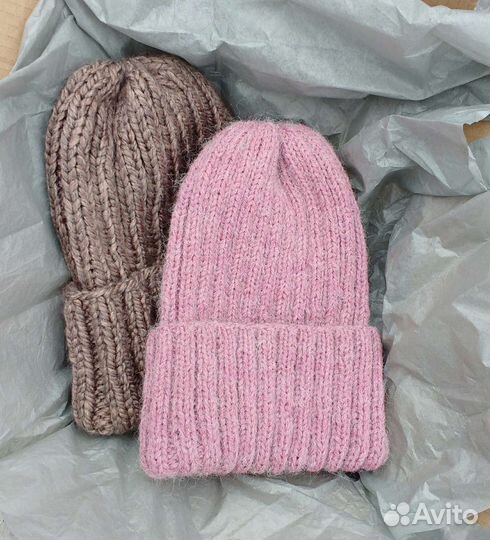 Шапка женская вязаная ручная работа