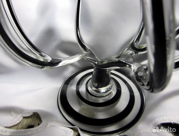 Ваза, цветное стекло, новая. Польша. Ручная работа