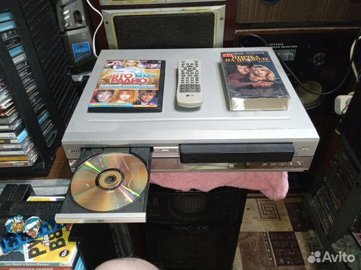 Видеодвойка LG DVD+VHS стерео пишущий