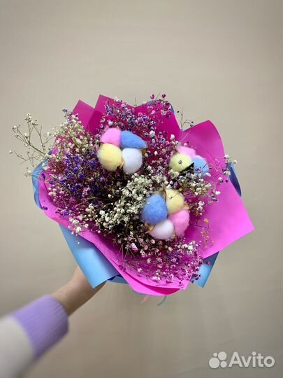 Букеты - сухоцветы из сухой гипсофилы