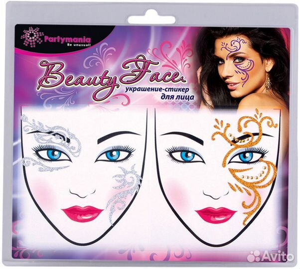 Украшение стикер для лица