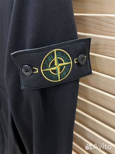 Зип худи stone island серая