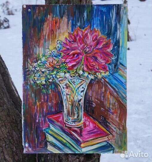 Акрил, современ. искусство. Бумага.45x61