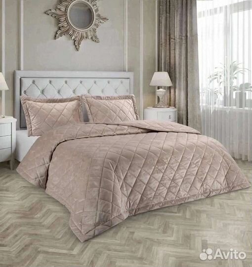 Покрывало велюровое с наволочками макси размер