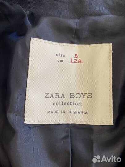 Пиджак школьный для мальчика Zara 8 лет
