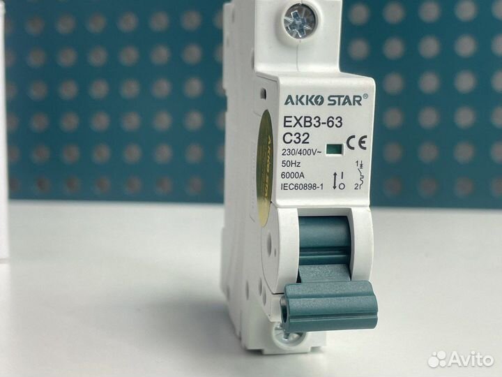 Автоматический выключатель EXB3-63 6KA 1P C32