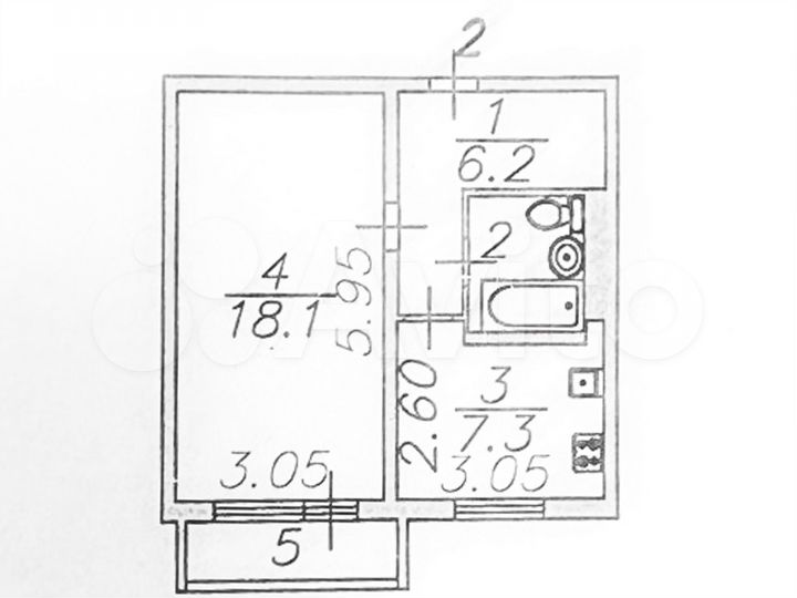 1-к. квартира, 35,1 м², 1/9 эт.