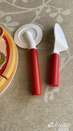 Игрушка пицца деревянная