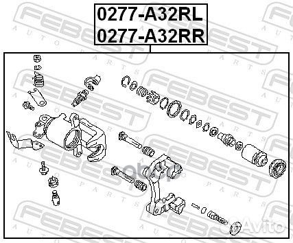 Суппорт торм. nissan maxima 94-06 зад.прав.(со