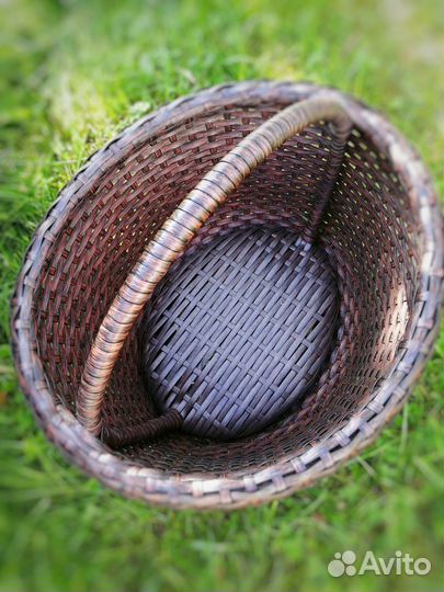 Корзина плетёная большая из эко-ротанга