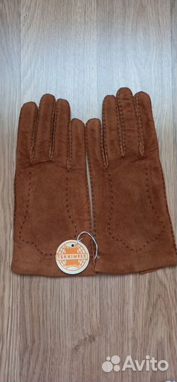 Перчатки женские замша с кожей