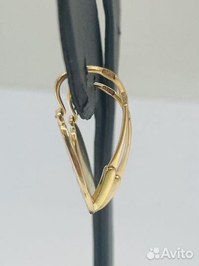 Золотые серьги Огурцы 583