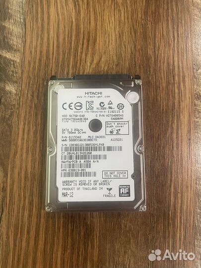 Жесткий диск HDD 640Gb 2.5