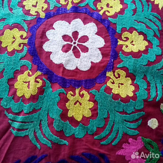 Узбекское винтажное сюзане. Покрывало, панно
