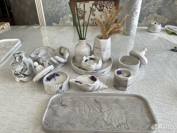 Капшо из гипса. Подарочные наборы.Ручная работа