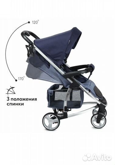 Коляска прогулочная Babyton Cosmo Navy Blue