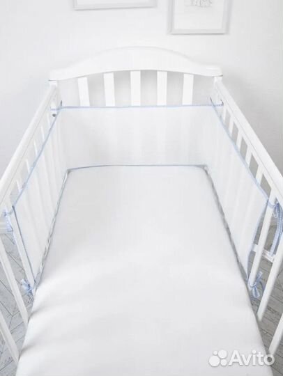 Балдахин с креплением и бортики в кроватку