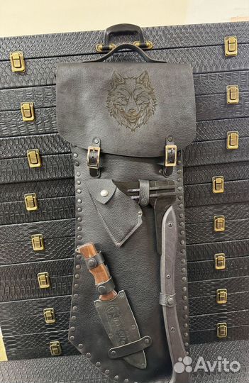 Набор шампуров подарочный в чехле Охотник