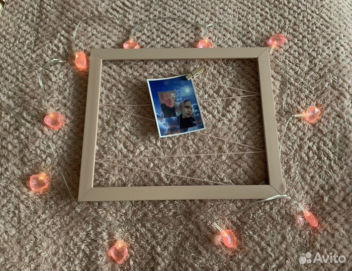 Фоторамка коллаж с прищепками