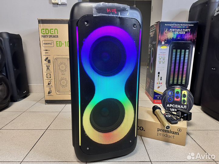 Портативная колонка 1200W большая мощная Party RX