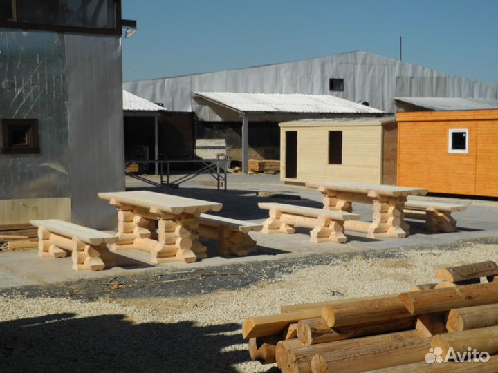 Сруб Дачной мебели из бревна для Бани