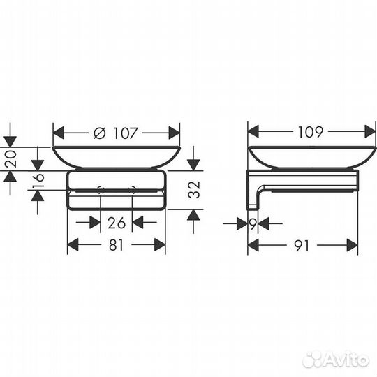 Мыльница Hansgrohe AddStoris 41746670 черная матовая