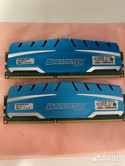 Оперативная память Ballistix Sport 4гб DDR3