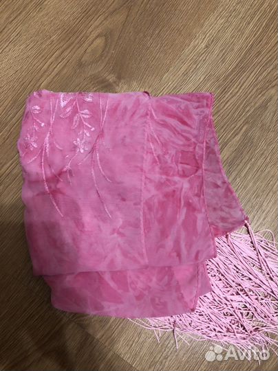 Палантин (шарф) розовый 70*170 см