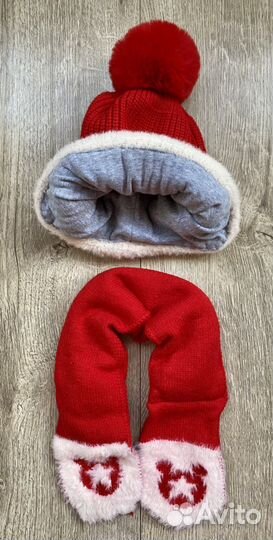 Шапка и снуд для девочки зима