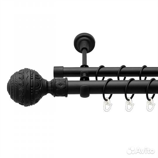 Металлические карнизы черный матовый