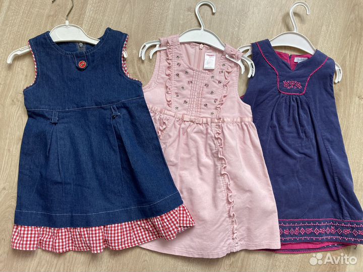 Вельветовый сарафан 92-98