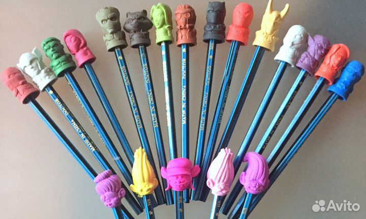 Ластик-тролль+простой карандаш doctor HB