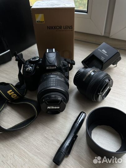 Зеркальный фотоаппарат Nikon d3100 + портретный