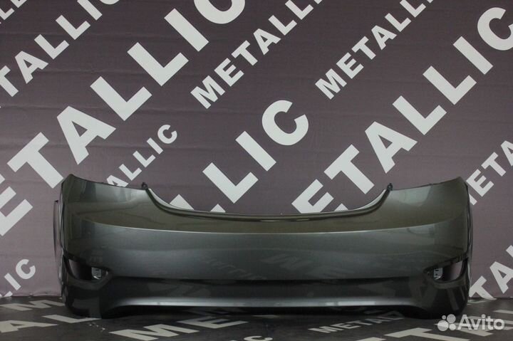 Бампер Солярис 10 г. серебристый RHM задний