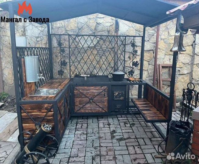 Мангал с крышей