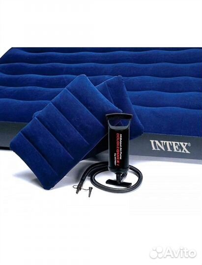 Надувной матрас с подушками Интекс Новый,доставка